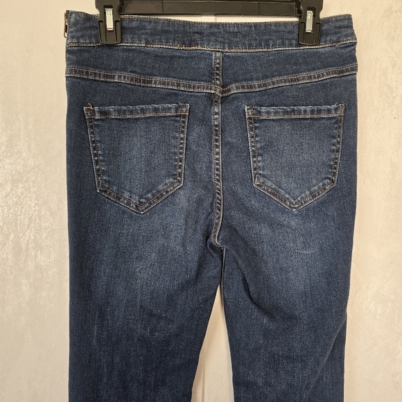 Free People Women's 28 High Waist Split Hem Flare Leg Side Zipper Denim Jeans - Picture 8 of 11